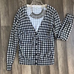 Merona Houndstooth Black and White Sweater